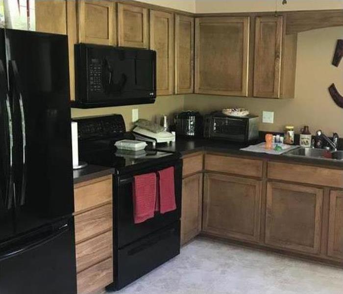 Kitchen repaired after fire damage